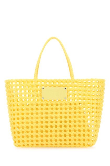 Yellow PVC shopping bag