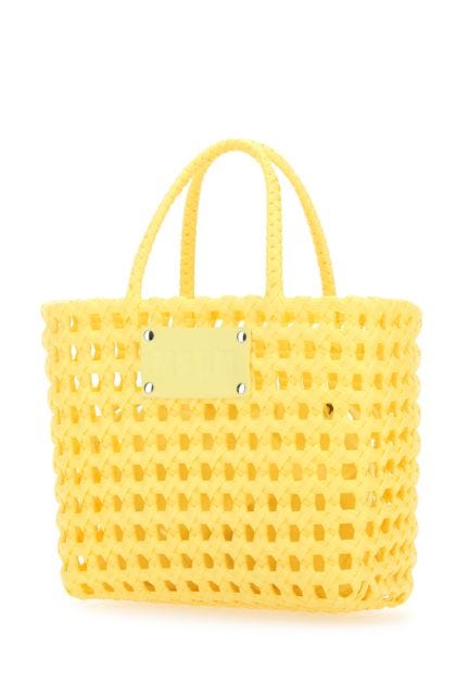 Yellow PVC handbag