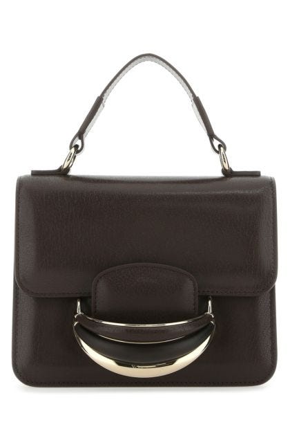 Dark brown leather small Kattie handbag
