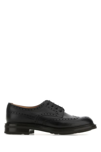 Black leather Horsham lace-up shoes