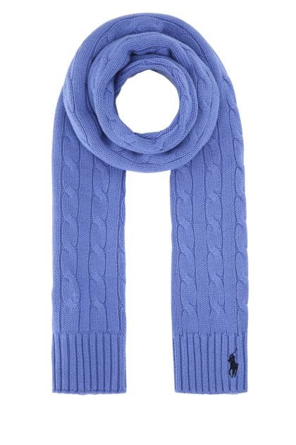 Cerulean blue cotton scarf