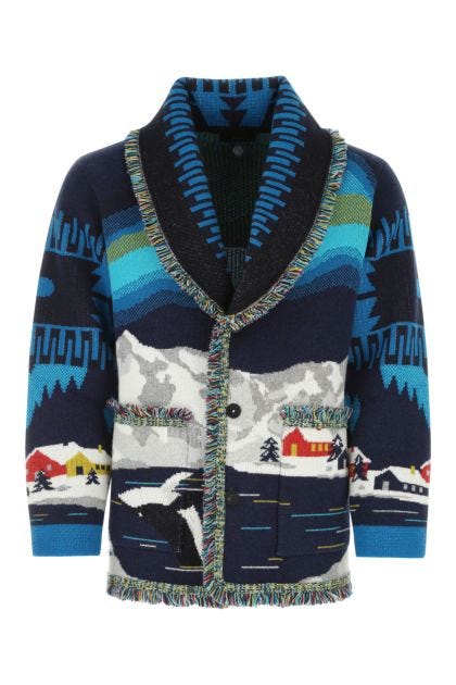 Embroidered cashmere Arctic Surfers cardigan