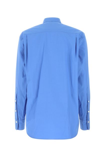 Cerulean blue poplin shirt