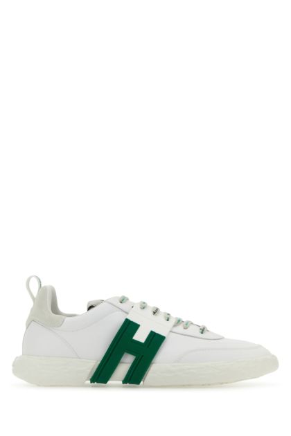 White composition leather Hogan-3R sneakers