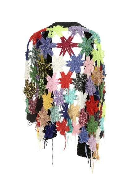 Multicolor crochet Juno oversize cardigan 