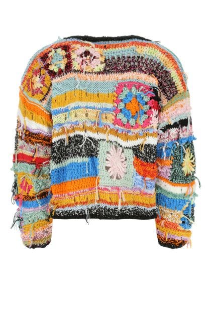 Multicolor crochet sweater