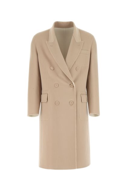 Powder pink cashmere reversible coat