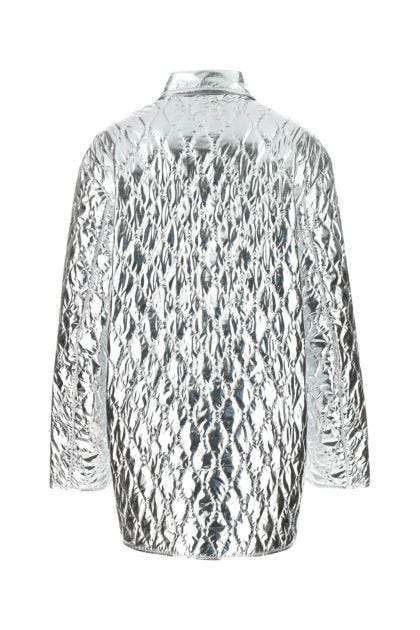 Silver polyester jacket