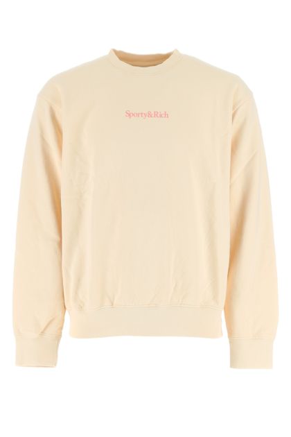 Cream cotton oversize sweatshirt 