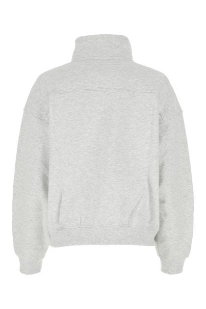 Melange grey cotton blend sweatshirt 