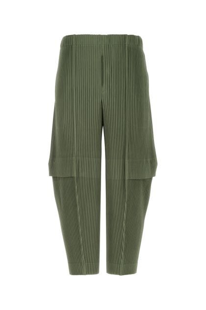 Olive green polyester pant 
