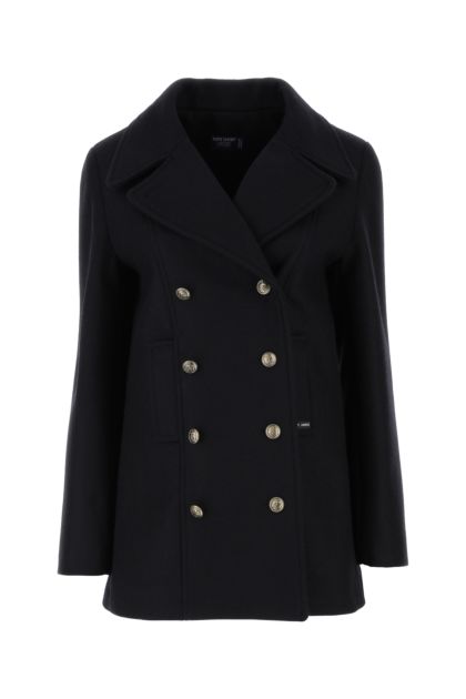Navy blue wool Voilure coat