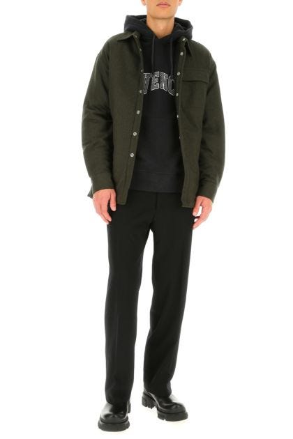 Army green wool blend jacket