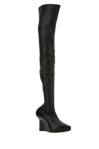 Black nappa leather Show boots