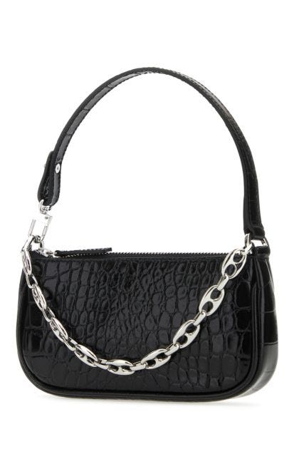 Black leather mini Rachel handbag