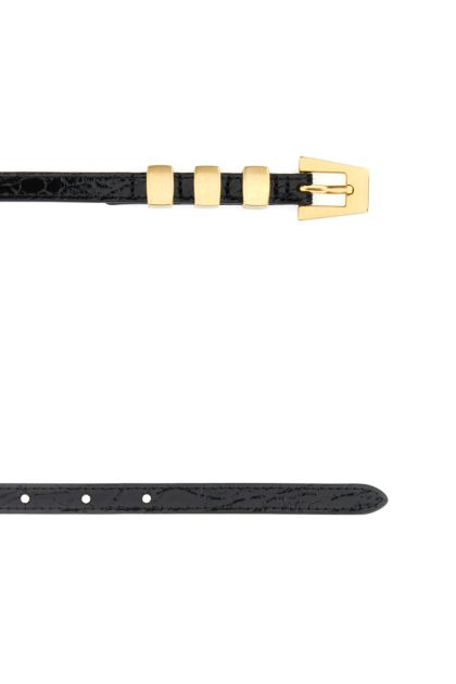 Black leather Vic belt 