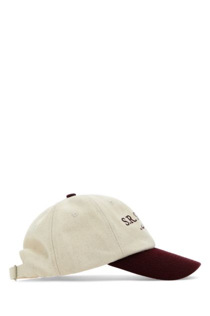 Two-tone wool baseball cap