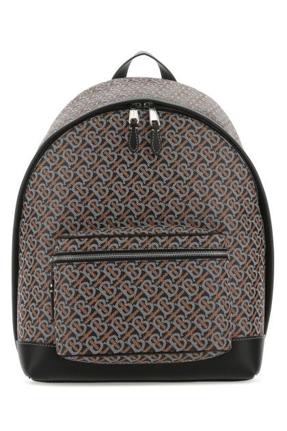 Printed leather backpack