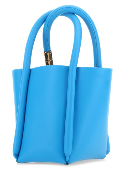 Light blue leather Lotus 12 handbag