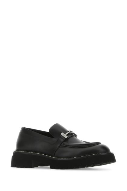 Black leather Ignazio loafers