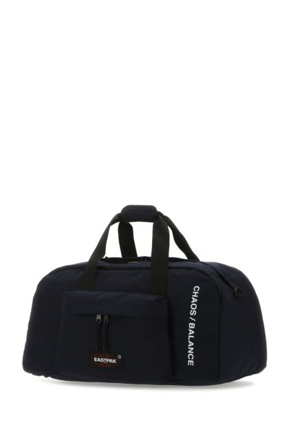 Navy blue nylon travel bag