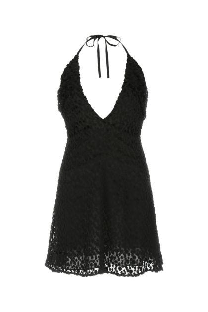 Black crepe mini dress