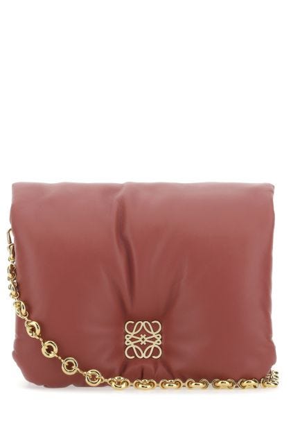 Dark pink nappa leather Goya Puffer shoulder bag
