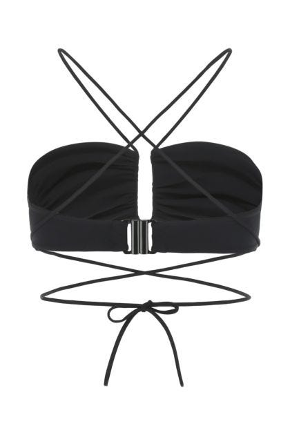 Black nylon blend bikini top
