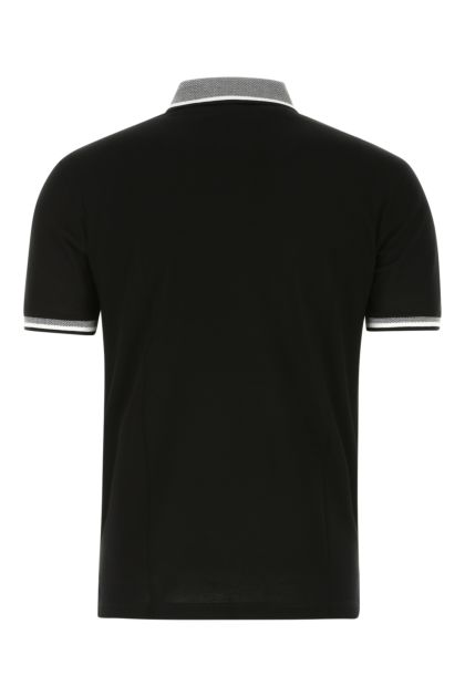 Black piquet polo shirt 