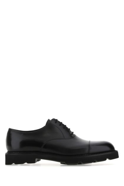 Black leather City II lace-up shoes