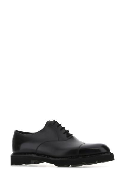 Black leather City II lace-up shoes