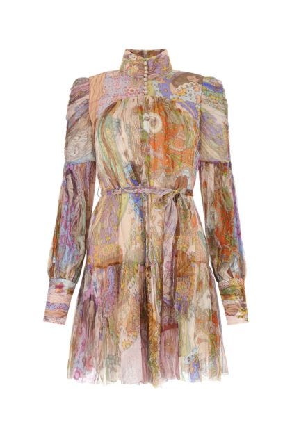 Printed silk blend Kaleidoscope dress 