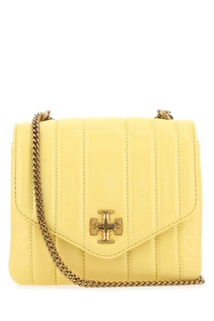 Pastel yellow leather Kira crossbody bag