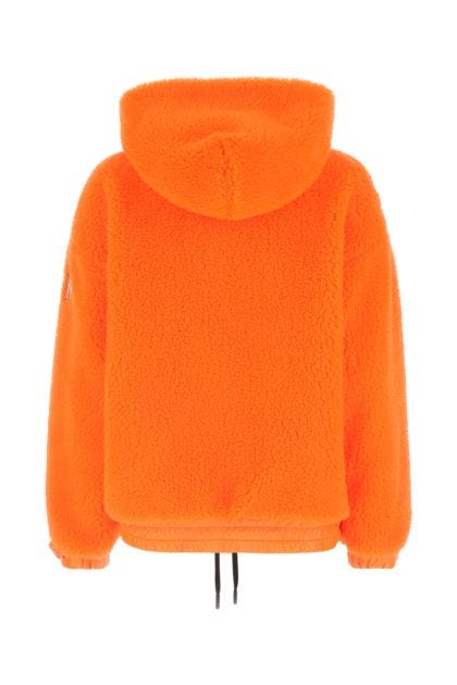 Fluo orange teddy oversize jacket