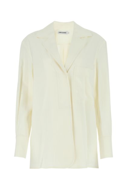 Ivory rayon blend oversize blouse 