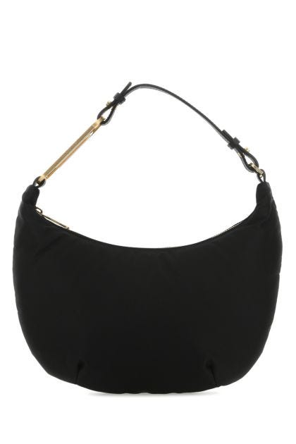 Black nylon Paperclip shoulder bag 