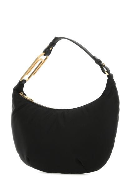 Black nylon Paperclip shoulder bag 