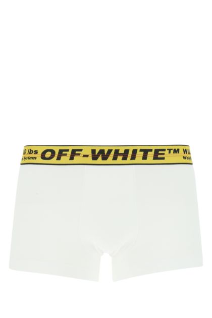 White stretch cotton boxer 