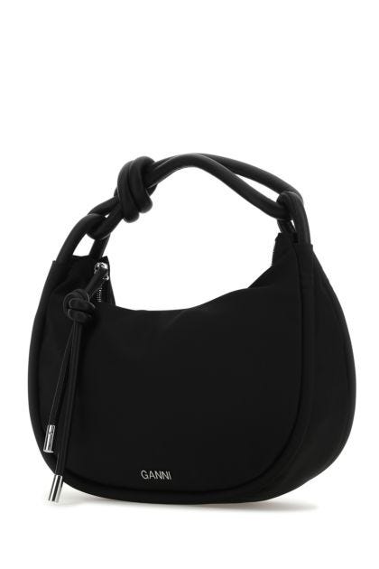 Black nylon Knot handbag