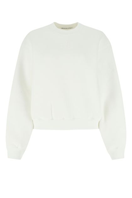 White cotton blend sweatshirt 