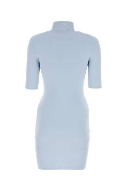 Pastel light-blue stretch nylon mini dress 