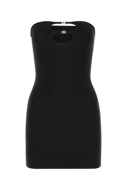 Black stretch nylon mini dress