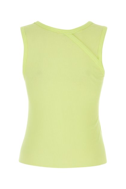 Fluo yellow cotton top