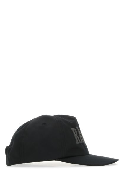 Black polyester baseball cap