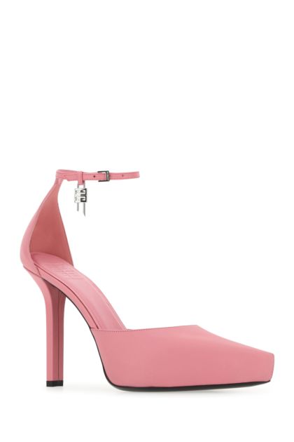 Pink leather G-Lock pumps