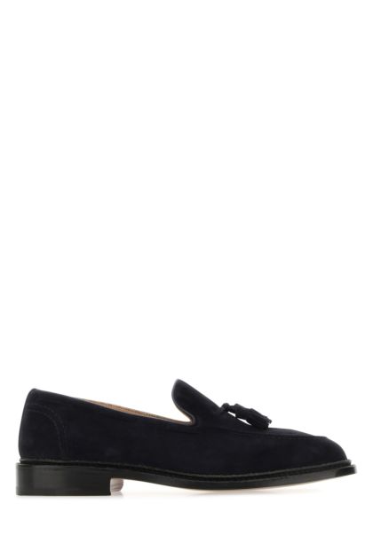 Navy blue suede Elton loafers