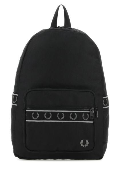 Black polyester backpack 