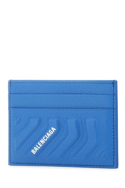 Light-blue leather Car card holder 