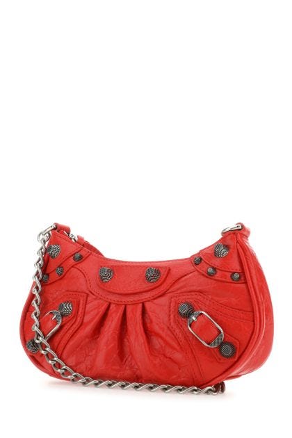 Red leather Le Cagole mini handbag