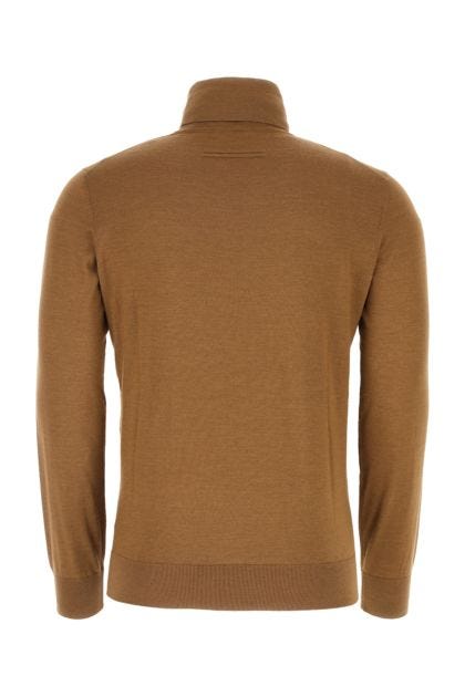 Brown cashmere blend sweater 